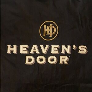 Heavens Door American Bourbon Whiskey T-shirt size Medium Black Comfort‎ Colors